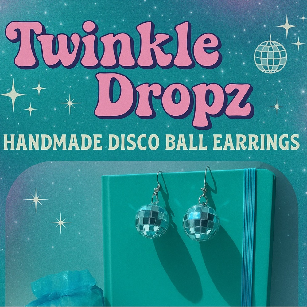 Handmade Disco Ball Earrings